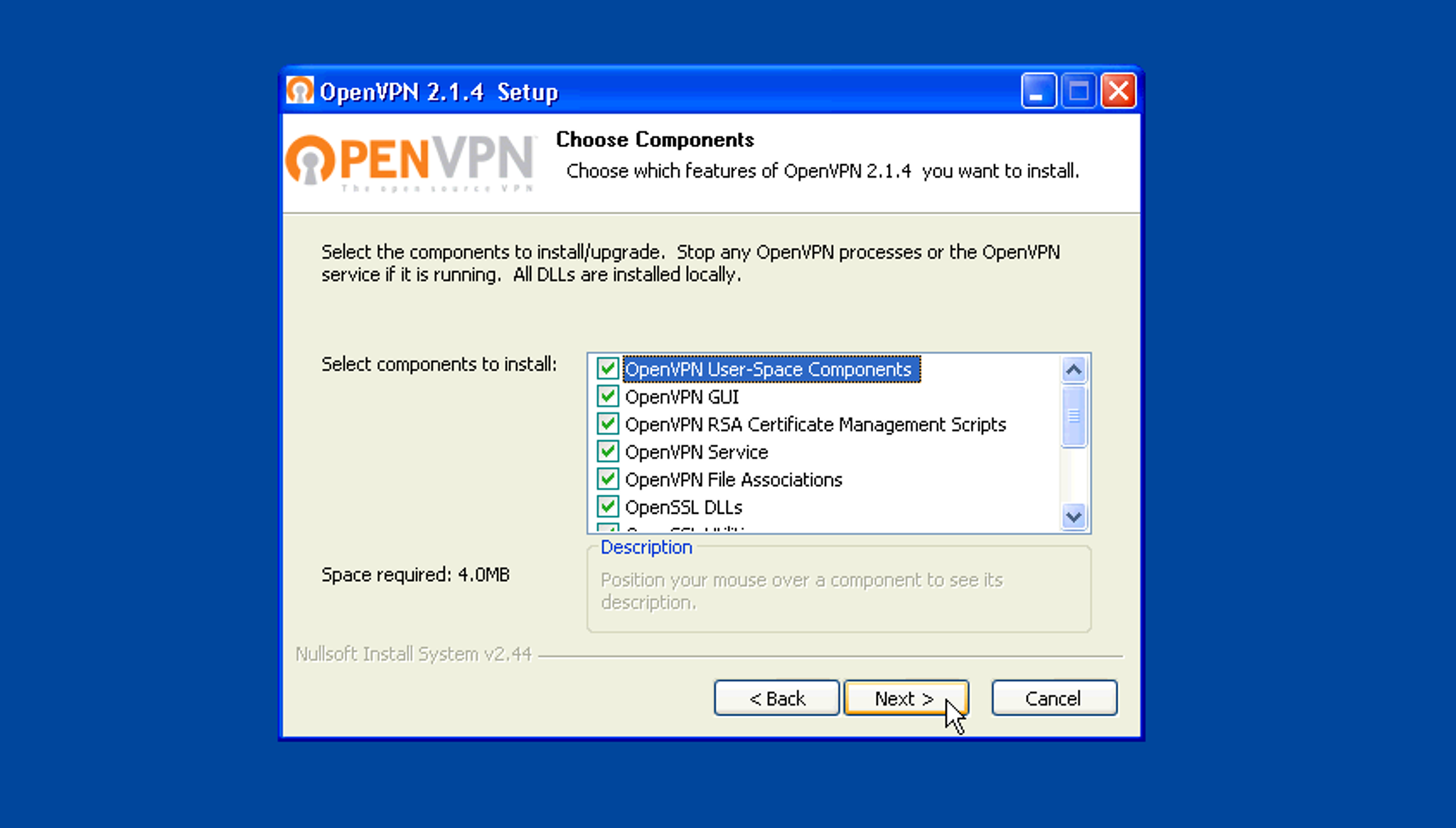 openvpn.exe windows xp