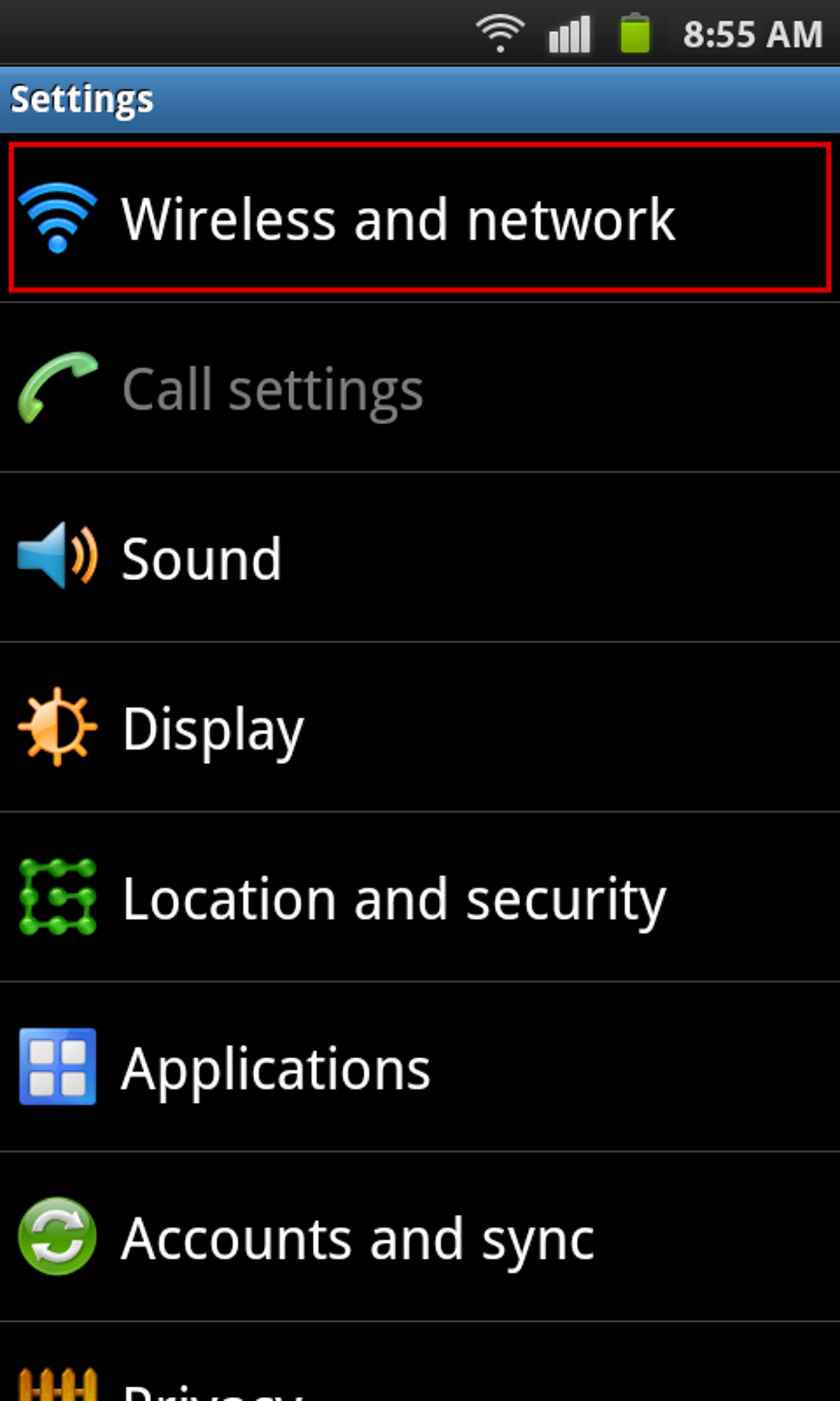 Call setting