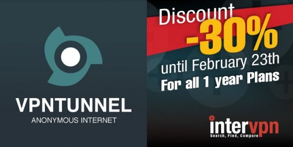 VPN Tunnel 30% Discount
