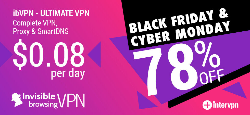 ibVPN Black Friday & Cyber Monday