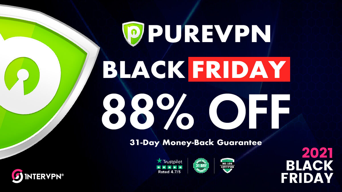 PureVPN 88% Off - Black Friday 2021 Deal