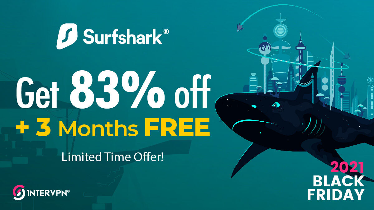 Surfshark coupon code - 3 months free - Black friday 2021